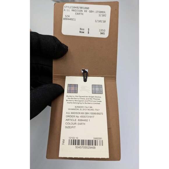 Burberry Madison Check Canvas Leather Shoulder Bag Earth 8084492 - Picture 11 of 14